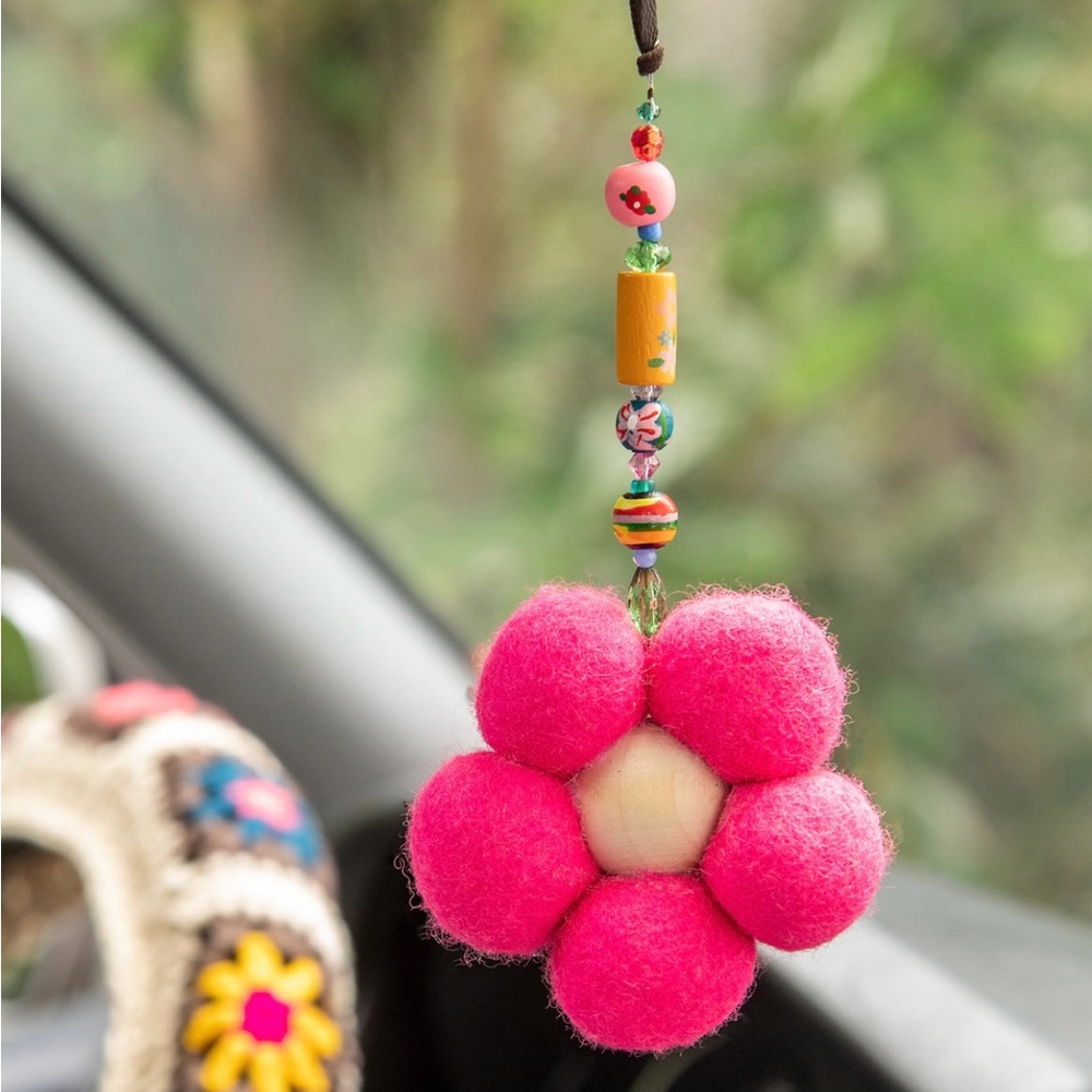 Natural Life Flower Oil Diffuser Rear Mirror Charm